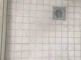 If you're worried that the bleach might harm your tile, test in a small spot first. White Marks On New Shower Floor Grout What Should I Do