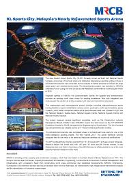 Dongguan basketball center 2577 km. Kuala Lumpur Sports City Premier Construction News