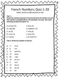 How to write french numbers 1 through 20? French Quiz Numbers 1 20 By Jea Resources Teachers Pay Teachers