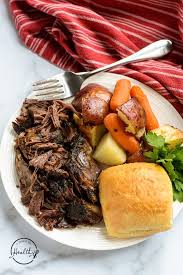 That's fat will be making the meat fall apart by the time it's finished cooking. Crock Pot Roast Simple Easy Delicious A Pinch Of Healthy