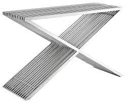 We have square root products in a number of configurations and. Stainless Steel Console Table Silver Contemporary Console Tables By Modway Houzz