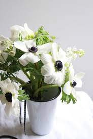Anemones Winter Floral Arrangements White Anemone Pale Pink Wedding Flowers