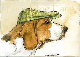 A Beagle With Hat Etsy Beagle Art Beagle Beagle Dog