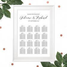 Printable Wedding Seating Chart Rehearsal Dinner Seating