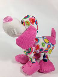 Walmart White Pink Dog Plush Colorful Polkadot Puppy Heart Nose Stuffed Animal Walmart Pink Dog Plush Animals Pets For Sale