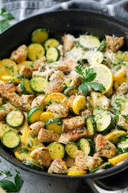 Skillet Lemon Parmesan Chicken Zucchini And Squash Cooking Classy Recipe Healthy Chicken Recipes Health Dinner Recipes Poultry Recipes