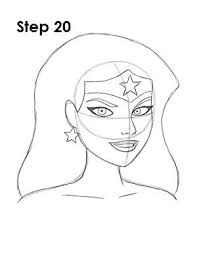 Draw Wonder Woman Step 20 Wonder Woman Drawing Drawing Superheroes Wonder Woman Continuous line drawings of young woman feeling sad tired and worried about suffering from depression in mental health problems failures and concepts of heartbreak isolated on white background.