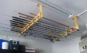 Ceiling Mount Fishing Pole Storage Fishingrodstoragediy Fishing Pole Storage Fishing Pole Fishing Rod Storage