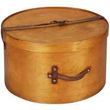 Large Men S Wooden Hat Box Vintage Hat Boxes Hat Box Hat Boxes