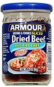 Amazon Com Armour Ground Formed Sliced Dried Beef 2 25 Oz Pack Of 3 Gourmet Recipes Beef Creamed Beef