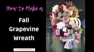 Plant materials there are lots of plants that work for a foraged fall wreath that you can use. Fall Wreath Tutorial How To Make A Fall Grapevine Wreath Youtube