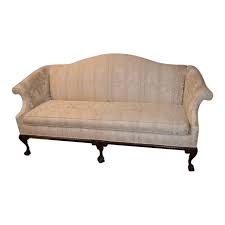Rolled arms sofas & couches : Vintage Chippendale Style Rolled Arms Claw Foot Camelback Sofa Chairish