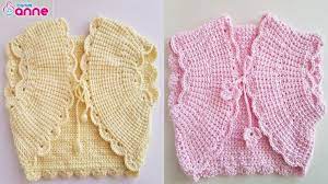 Orgu Bebek Bolero Yapimi Videolu Anlatimli Baby Knitting Patterns Orgu Krose