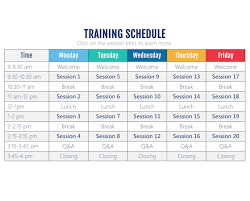 This Interactive Training Schedule Storyline Template Is Perfect For E Learning Courses That Are Part Of A Trainin Training Schedule Elearning Course Schedule