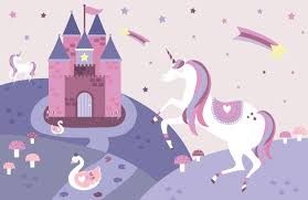 Download Fairytale Unicorn Wallpaper Mural Hovia