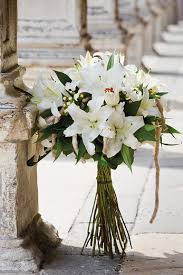 Cascading wedding fall bouquet with purple. Meaningful Lilies For Your Wedding Ilsysays Inspirate Motivate And Create With Bulb Flowers