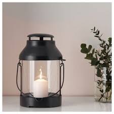 Utstralning Lantern For Candle Indoor Outdoor Black Ikea Candle Lanterns Hanging Candle Lanterns Lantern Candle Decor
