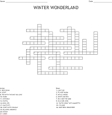 Check spelling or type a new query. Winter Wonderland Crossword Wordmint