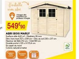 Offre Abri Bois Marly Chez Bricomarche