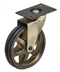 Aluminum Single Wheel Vintage Caster Rustic Brass Richelieu Hardware Vintage Casters Decorative Casters Furniture Wheels