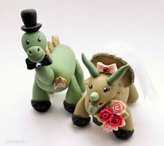 Funny, nerdy, diy, vintage, you name it! Dinosaur Cake Topper Wedding Cake Topper Cute Cake Topper Bride And Groom