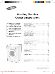 Find the manual for your electrolux appliance here. Samsung Wf F1061 Washing Machine User Manual Pdf Manualzz