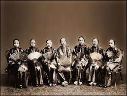 Group Of Chinese Women With Fans Canton China C1880 Afong Lai Restored Chinese Women Old Photos Vintage Photographs