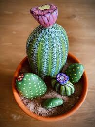 Perfect for people who have brown thumbs. 490 Painted Stones Cactus Ideas In 2021 Stone Cactus Cactus Rock Cactus