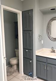 Shop bathroom cabinets and cupboards online at plumbworld! E Design An Almond Bathroom Gets A Fresh Paint Colour Kylie M Interiors Oak Bathroom Vanity Bathroom Color Schemes Bathroom Colors