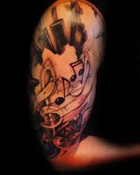 This is enjoyable neo tribal tattoo work. 75 Music Note Tattoos For Men Auditory Ink Design Ideas