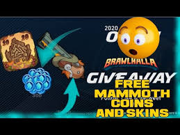 You will need mammoth coins to buy stunning skins. How To Get Free Mammoth Coins In Brawlhalla Brawlhalla Free Emotes Skins Colour Sidekick Etc Youtube