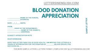 Letter Of Appreciation For Blood Donation - Youtube