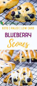 Paleo Keto Blueberry Scones With Lemon Glaze Recipe Blueberry Scones Scone Recipe Paleo Blueberry Scones