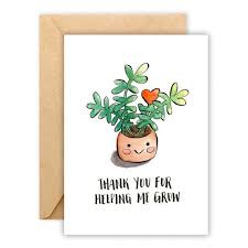 How to make a cute cubs thank you card, how to write a thank you note hallmark ideas inspiration, watercolor thank how to write a charming thank you note southern living. Thank You Plant Card Plant Card Thank You Card Plant Lover Card Cute Growth Card Thank You Teacher Card Cute Plant Card Cute Cards Teacher Thank You Cards Punny Cards