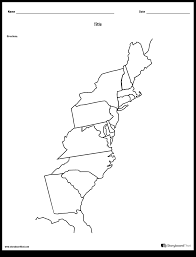 13 Colonies Map Without Names 13 Colonies Map Storyboard By Worksheet-Templates