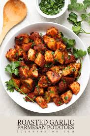 Roasted Garlic Parmesan Potatoes Recipe Parmesan Potatoes Garlic Parmesan Potatoes Recipes