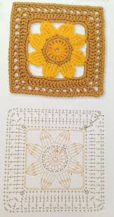 Tig Isi Orgu Motif Semalari Granny Square Crochet Pattern Crochet Flower Squares Crochet Square Patterns