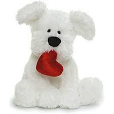 Gund Valentine S Day Romeo Dog Holding Heart Plush Stuffed Animal 5 White Heart Plush Plush Stuffed Animals Animal Plush Toys