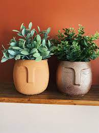 Large Face Planter With Drainage Plant Pot Pots For Plants Unique Planters Indoor Succulent Planter Plant Lover Gift Unique Planter Face Planter Large Plant Pots