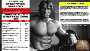 Arnold Chest And Back Workout Routine Schwarzenegger