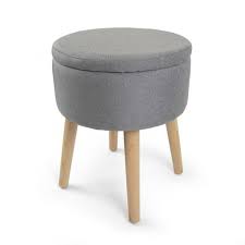 For a good match to your space, this storage ottoman comes in your choice of available upholstery colors. Round Storage Ottoman With Reversible Tray Cover Gray Humble Crew Target