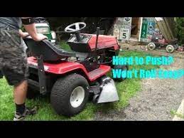 Shop the newest craftsman® riding lawn mowers, equipped to handle the demands of a large yard. Common Problem Fixed Hard To Push Riding Lawnmower Brakes Locked Up Neutral Problems Youtube