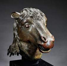 Decorative woman statue with horse, horse head statue, bronze sculpture, housewarming gift, creative abstract decor, mother's day gift atolyedreamart 4.5 out of 5 stars (19) sale price $161.00 $ 161.00 $ 230.00 original price $230.00 (30%. Bronze Statue Of Horse S Head To Be Exhibited At Old Summer Palace Chinadaily Com Cn