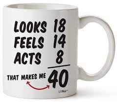 Looking for a cool gift for the guy who's impossible to shop for? 40th Birthday Gifts For Women Forty Years Old Men Gift Mugs Happy Funny 40 Mens Womens