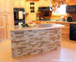 stone kitchen island