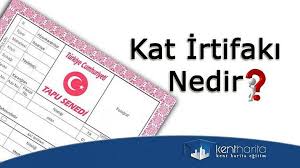 Kat irtifakı inşaat tamamlanmayan bir yapı üzerinde kurulan mülkiyet hakkı iken, kat mülkiyeti ise inşaatı tamamlanmış ve yapı için iskan belgesi alınmış yapılarda kurulan mülkiyet hakkı olarak karşımıza çıkıyor. Kent Harita Egitim Panosundaki Pin