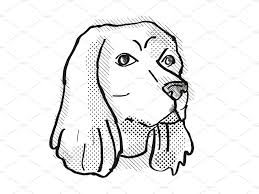 Black And White Spaniel Cartoon Cocker Spaniel Dog Breed Cartoon Ret Cocker Spaniel Dog Spaniel Dog Dog Breeds