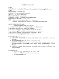 Chirac ( buza) bianca georgiana aria curriculară: Proiect Didactic 2 Doc