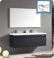 5563 modcreationstudio 5 out of 5 stars (2,862) Fresca Fvn8040bw Largo 57 Black Modern Bathroom Vanity With Wavy Double Sinks