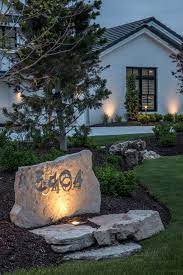 Address Number Lighting Lake House Outdoor Lighting Design Farmhouse Landscape Omaha By Mckay Landscape Lighting Houzz